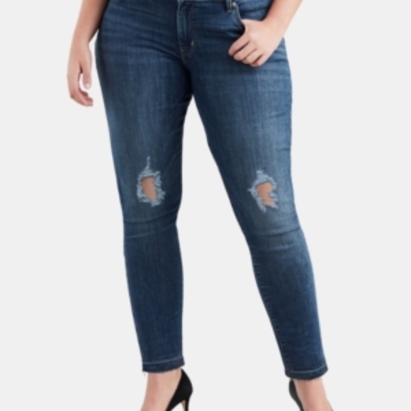 NWT Levi’s Plus Destroyed Skinny Jeans - Picture 4 of 4